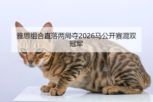 雅思组合直落两局夺2026马公开赛混双冠军